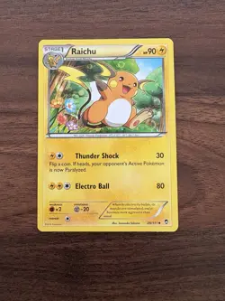 Pokemon TCG Raichu 28/111 XY - Furious Fists Normal LP - Image 1