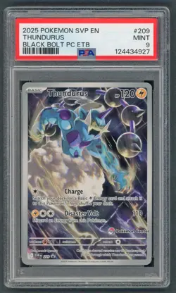 Pokemon Cards - PSA 9 Thundurus 209 - Black Bolt Pokemon Center ETB Promo - MINT - Image 1