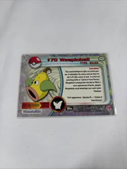 2000 Topps Pokemon TV Animation Series Black Logo #70 Weepinbell - Image 5