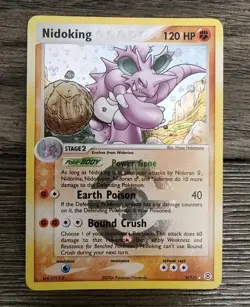 Pokemon EX FireRed & LeafGreen Nidoking 8/112 Reverse Holo NM - Image 1