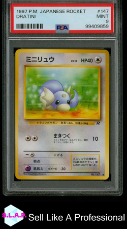 DRATINI POKEMON #147 1997 ROCKET GANG NON HOLO JAPANESE PSA 9 - Image 1