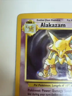 Pokemon Alakazam 1/102 Holo Rare Unlimited Edition Base Set - Image 2