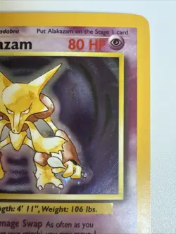 Pokemon Alakazam 1/102 Holo Rare Unlimited Edition Base Set - Image 5