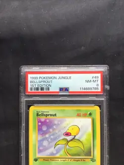 Pokemon Cards: 1st Edition Jungle Common: Bellsprout 49/64 PSA 8 - Image 3
