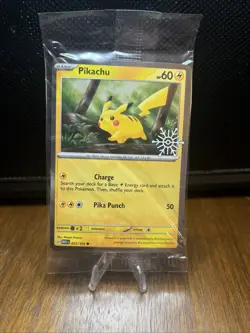 2025 Pokemon PIKACHU #025/165 SV: 151 Snowflake Stamped Cosmos Holo SEALED - Image 1