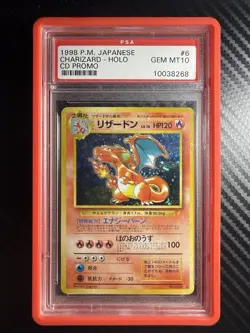 1999 POKEMON JAPANESE CD PROMO #6 CHARIZARD-HOLO PSA 10 - Image 1