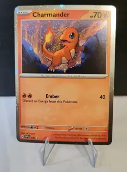 Pokemon TCG Charmander Cosmo Holo w/ 1.5 SWIRL 047 Black Star Promo Near Mint - Image 2