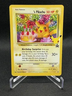 Pokemon TCG Birthday Pikachu 24/53 Celebrations: Classic Collection Holo-NM - Image 1