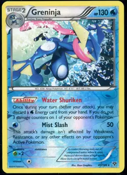POKEMON GRENINJA 41/146 REVERSE HOLO RARE XY BASE SET LP-NM - Image 1
