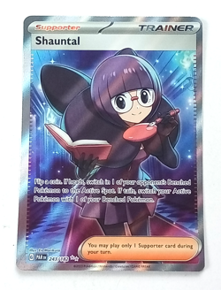 Shauntal 243/182 Paradox Rift Holo Rare Trainer Pokemon Card 2023 - Image 1