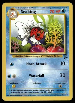 Seaking 60/130 Pokemon Card Base Set 2 Uncommon 70 HP Lightly Played D2 - Image 1