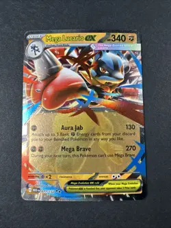 Mega Lucario ex 077/132 MEG Mega Evolution Double Rare Pokemon Card - Image 1