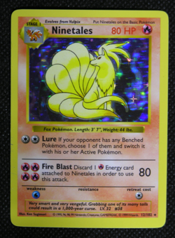 Ninetales Base Set Holo - Pokemon TCG Unlimited Rare Card 12/102 - Image 1