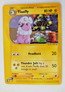 Flaaffy Pokemon Card 77/165 Expedition Base Card,Christmas Tree,2002 Pokemon TCG - Image 1