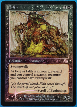 Filth FOIL Judgment HEAVILY PLD Black Uncommon MAGIC CARD (ID# 498705) ABUGames - Image 1