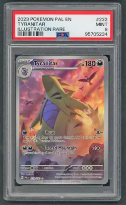 Pokemon Cards - PSA 9 Tyranitar 222/193 - Paldea Evolved IR - MINT - PSA9 - Image 1