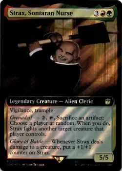 MTG Strax, Sontaran Nurse (Extended Art) (Surge Foil) Foil NM Doctor Who - Image 1