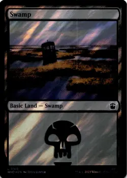 MTG Swamp () (Surge Foil) Foil NM Doctor Who Magic 1160 - Image 1
