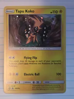 Slightly Played, English - 1 x Pokemon Tapu Koko - SM30a - Holo Promo Sun & Moon - Image 1