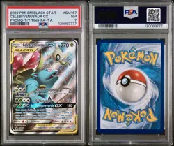 POKEMON PSA 7 CELEBI e VENUSAUR GX FULL ART SM167 PROMO T/T TINS ITALIANO 2019! - Image 3