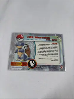 2000 Topps Pokemon TV Animation Series Black Logo #09 Blastoise - Image 5