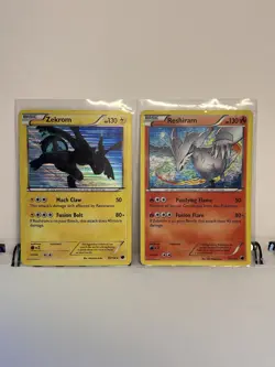 Pokemon TCG Plasma Freeze Reshiram 17/116 & Zekrom 39/116 Holo Rare Set - Image 1