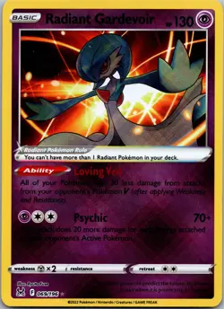 Radiant Gardevoir - SWSH11: Lost Origin 069/196 - Radiant Rare - NM Pokemon TCG - Image 1