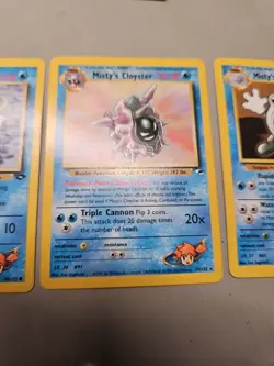 Lot 3 Pokemon MISTY's Trading Cards POLIWHIRL CLOYSTER MAGIKARP - Image 3