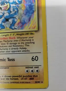 Machamp Base Set 1st Edition 8/102 Holo Rare Pokemon Card - Image 5