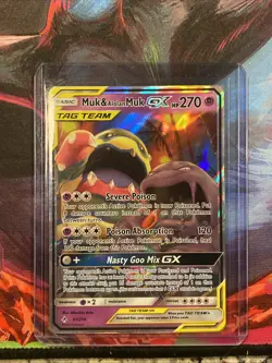 Muk & Alolan Muk GX 61/214 Pokemon TCG Unbroken Bonds Holo Near Mint - Image 1