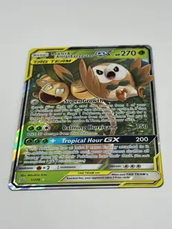 Rowlet & Alolan Exeggutor GX Tag Team NM 1/236 Sun Moon Unified Minds Pokemon - Image 1