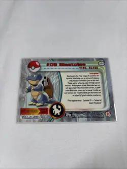 2000 Topps Pokemon TV Animation Series Black Logo #09 Blastoise - Image 5