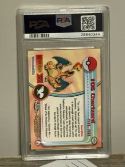 2000 TOPPS CHROME POKEMON T.V. #6 CHARIZARD PSA 10 - Image 2