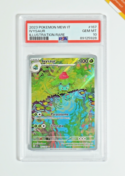Pokemon PSA 10 Ivysaur #167 MEW IT 151 Illustration Rare 2023 Italiano - Image 1