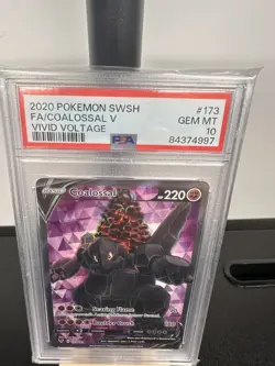 Pokemon 2020 Vivid Voltage Coalossal Full Art 173/185 Psa 10 - Image 3