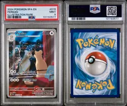 POKEMON PSA 9 PERSIAN ILLUSTRATION RARE 078/064 SHROUDED FLABLE ENGLISH 2024! - Image 3