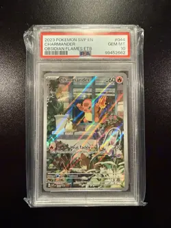 PSA 10 CHARMANDER 044 OBSIDIAN FLAMES ETB PROMO POKEMON GEM MINT - Image 1