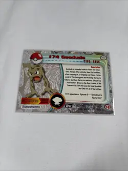 2000 Topps Pokemon TV Animation Series Black Logo #74 Geodude - Image 5