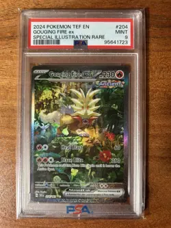 2024 Pokemon #204 Gouging Fire Ex Sir PSA 9 - Image 1