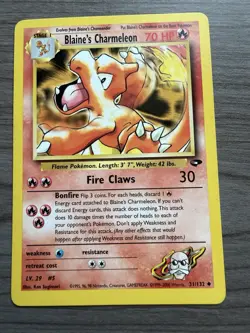 Pokemon TCG Blaine’s Charmeleon 31/132 Gym Challenge LP - Image 1