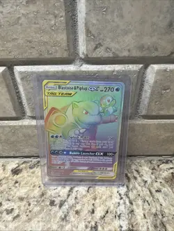 Pokemon GX Tag Team Rainbow Cosmic Eclipse Blastoise and Piplup 253/236 - Image 1
