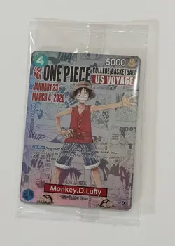 One Piece CCG Monkey D. Luffy College Basketball Promo Card P-055 Gonzaga - Image 1