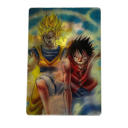 S4661 Dragon Ball x One Piece Jump Magazine 40th Anniversary 3D Goku Luffy - Image 2