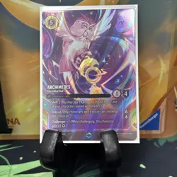 Disney Lorcana Archimedes Electrified Owl Enchanted Foil 208/204 Shimmering Ski. - Image 1