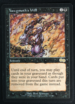 Yawgmoth's Will Magic Card Urza's Saga Reserved List MTG - Image 1