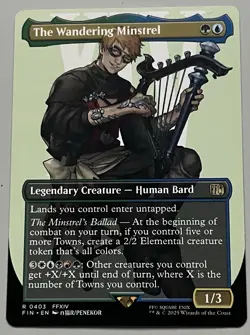 MTG Final Fantasy The Wandering Minstrel Legendary Creature RARE REGULAR #0403 - Image 1