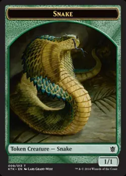 Snake Token - Khans of Tarkir #009/013 MTG Magic The Gathering - Image 1