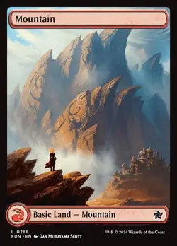 Mountain (288) x1 1x FOIL Full Art Foundations NM MTG - Image 1