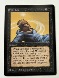 Drain Life Limited Edition - Beta Edition Regular Magic The Gathering MTG - Image 1