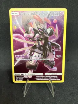 Pokemon Card - Armored Mewtwo SM228 Sun & Moon Holo Black Star Promo - NM - Image 1